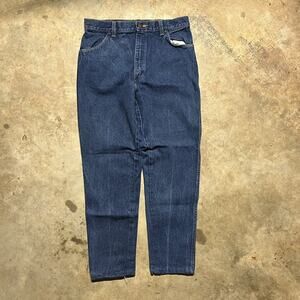 Vintage 70s Rustler Dark Wash Talon Tapered Leg Jeans 30x28